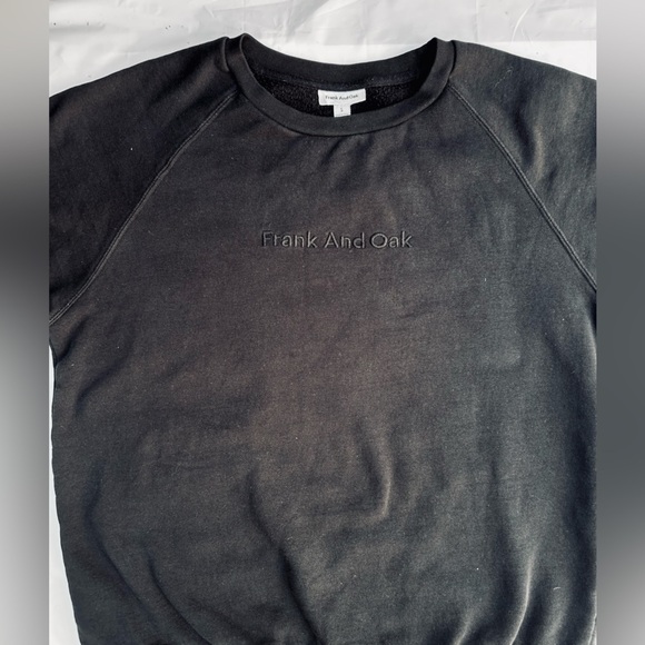 Frank and oak Black Pullover Crewneck Sweatshirt - Picture 7 of 8